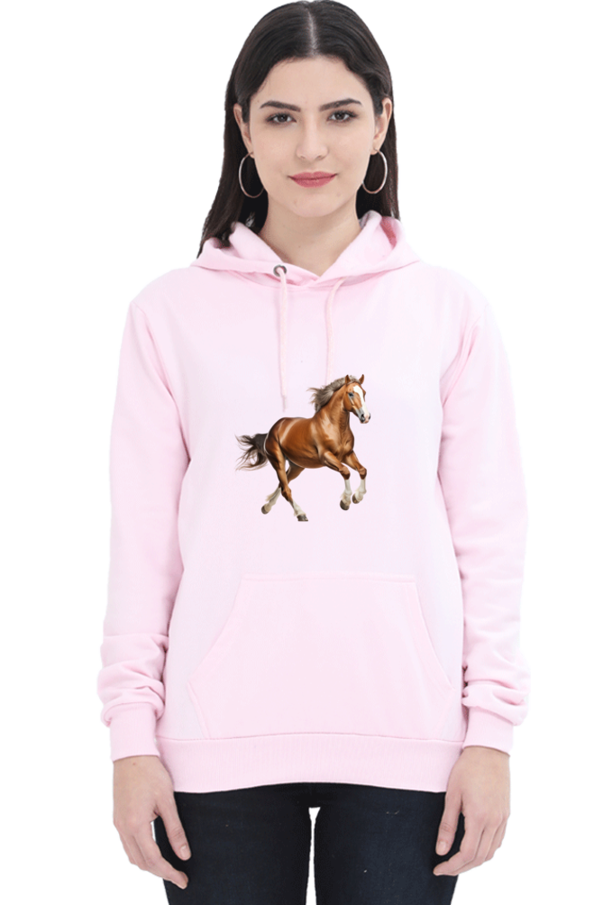 Brown Horse Design Printed Sweatshirt