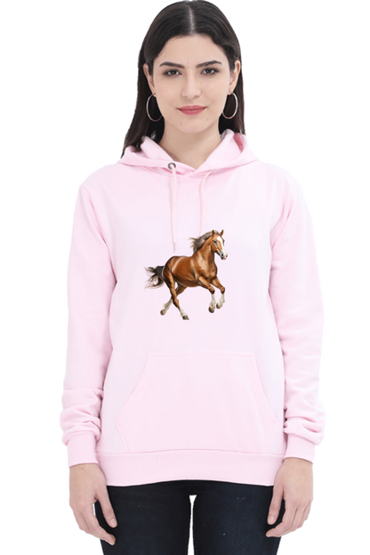 Brown Horse Design Printed Sweatshirt