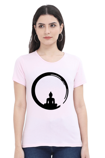 Ink Buddha Art Printed Half Sleeve T-Shirt