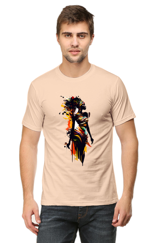 Lady Paint Art Printed T-Shirt