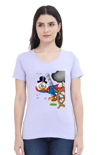 Ducktales Daze Design Half Sleeve Printed T-Shirt