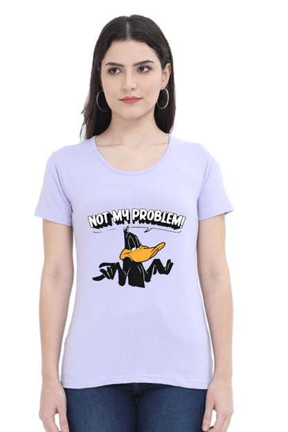 Not My Problem DuckTale Printed Half Sleeve T-Shirt