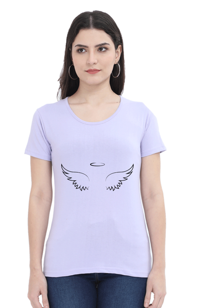 Celestial Wings Half Sleeve Printed T-shirt