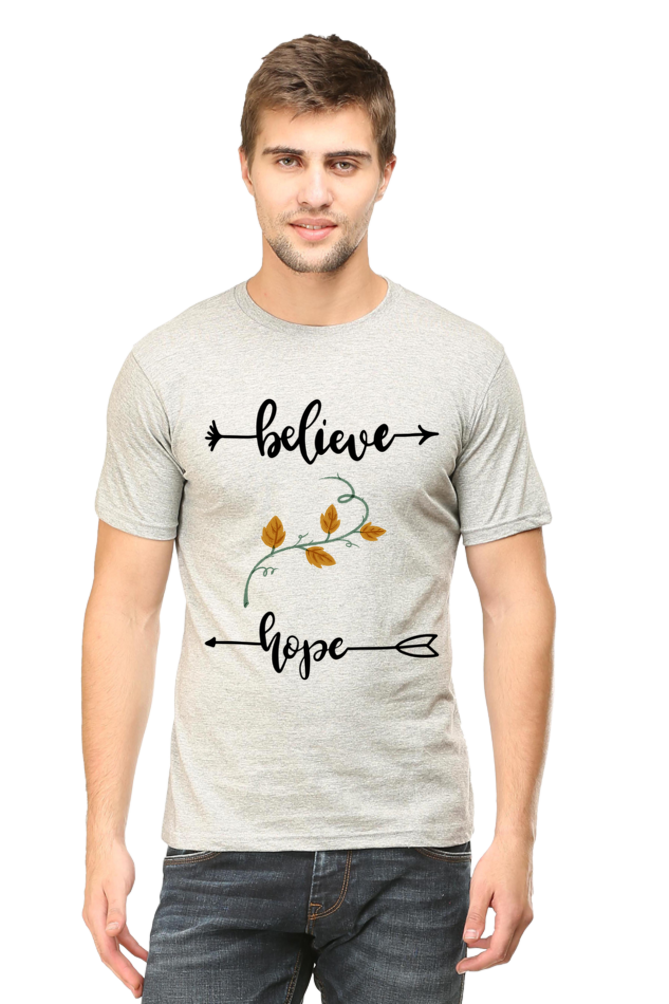 Believe & Hope Quote Printed T-Shirt