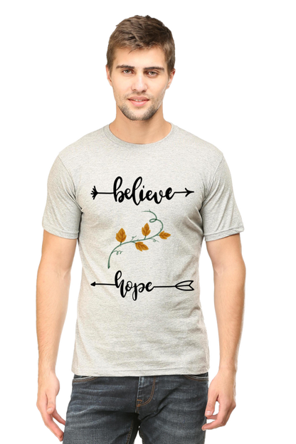 Believe & Hope Quote Printed T-Shirt