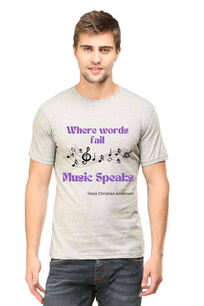 Melody Speaks Quote Printed T-Shirt