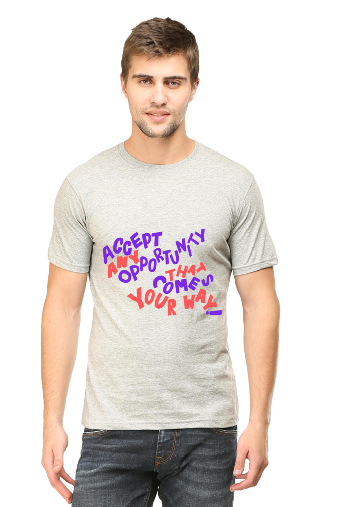 Accept Opportunity Quote Printed T-Shirt