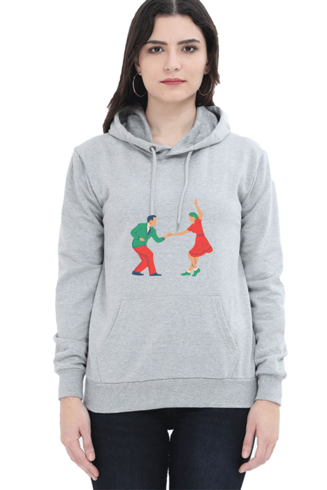 Dancing Couple Printed Hoodie Sweatshirt