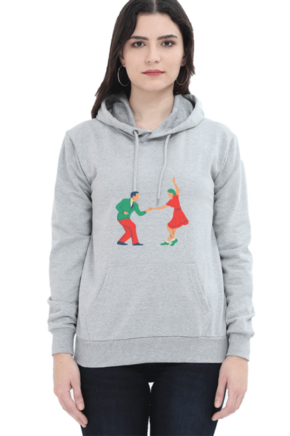 Dancing Couple Printed Hoodie Sweatshirt