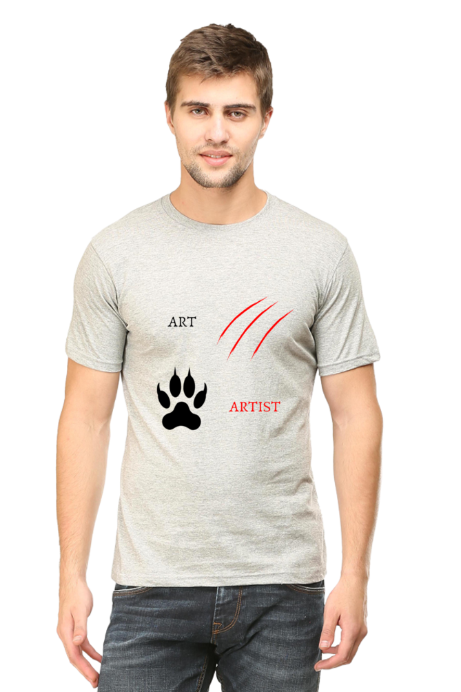 Lion Art & Artist Printed T-Shirt