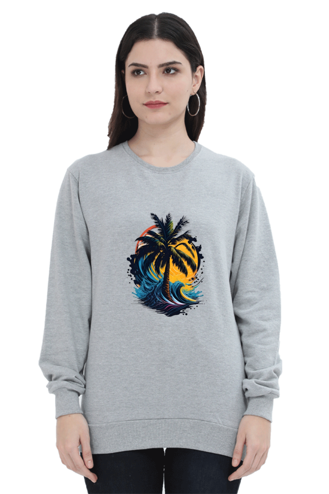 Beach Nature Art Printed Sweatshirt