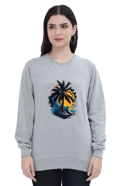 Beach Nature Art Printed Sweatshirt