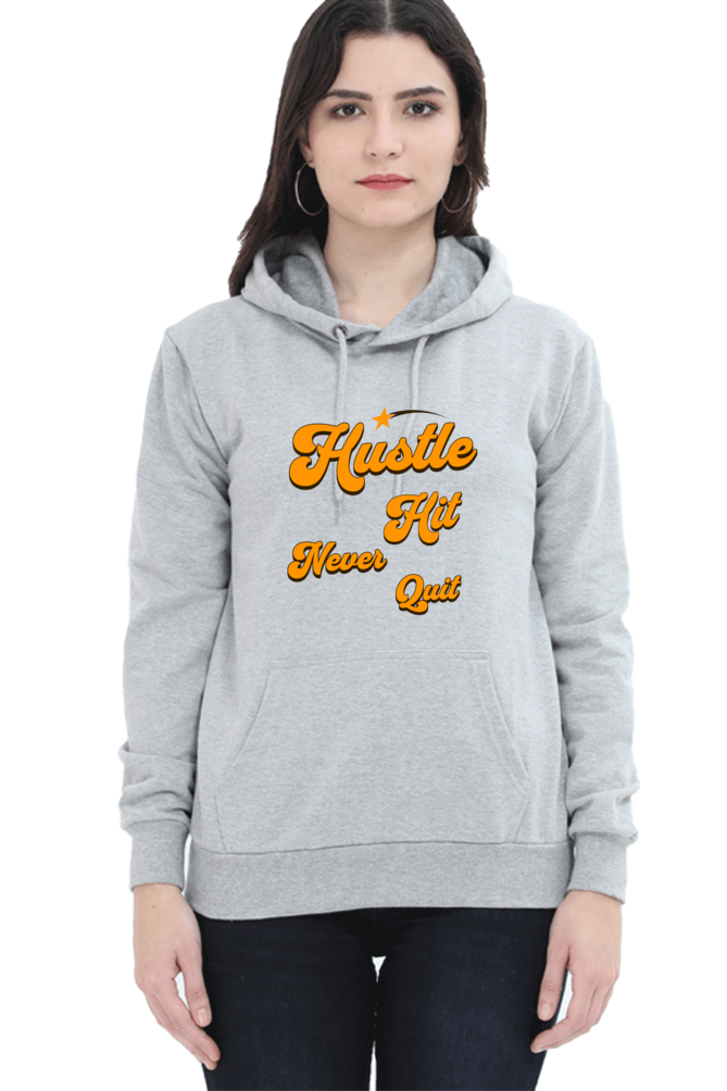 Hustle It Quote Printed Hoodie