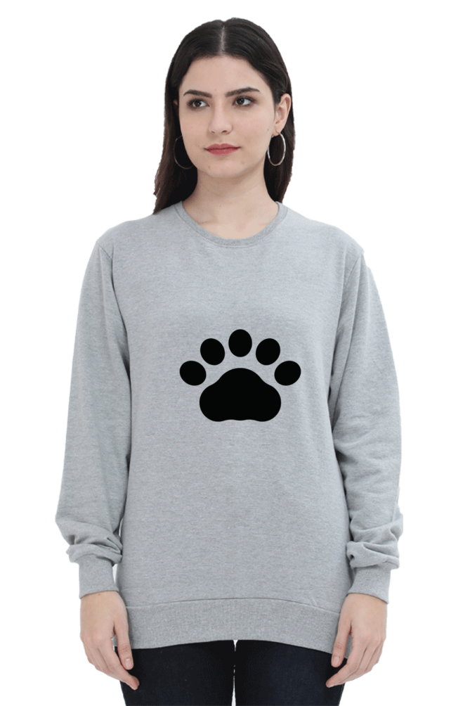 Paw Design Printed Sweatshirt