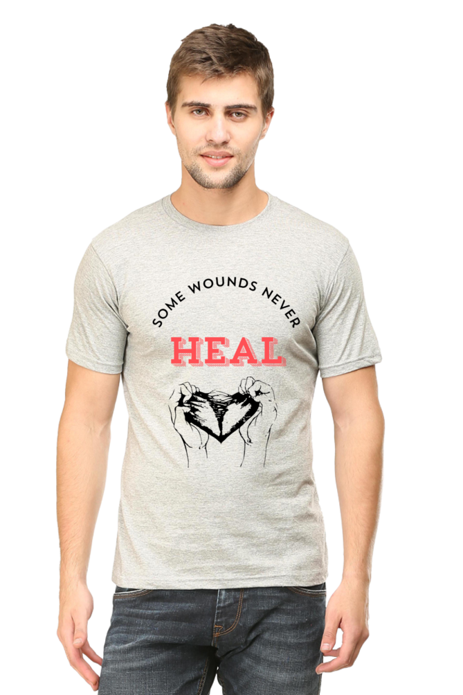 Wound Never Heal Quote Printed T-Shirt