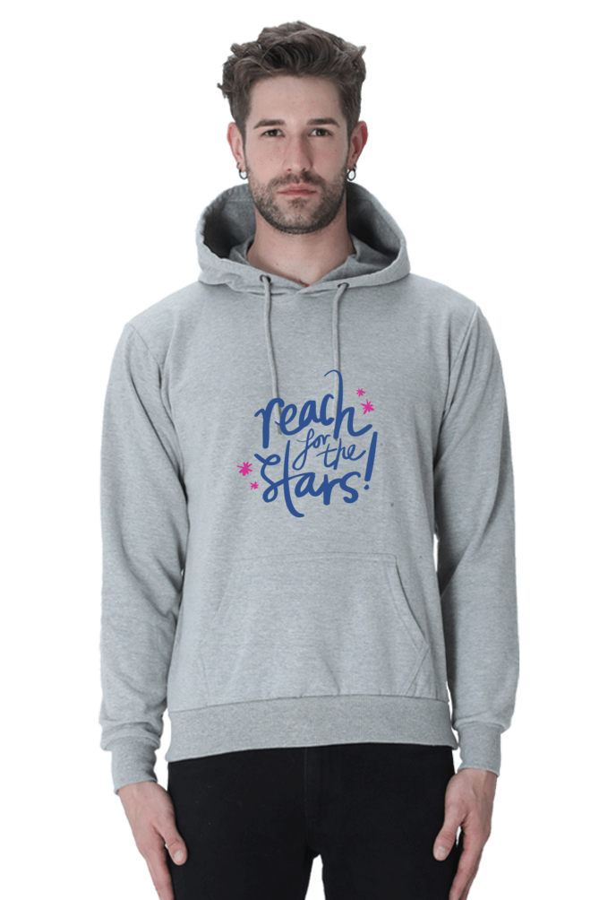 Reach Stars Printed Unisexual Hoodie Sweatshirt