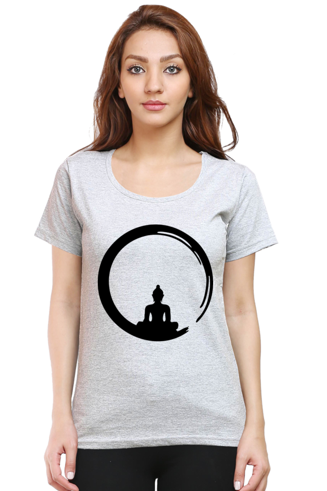 Ink Buddha Art Printed Half Sleeve T-Shirt