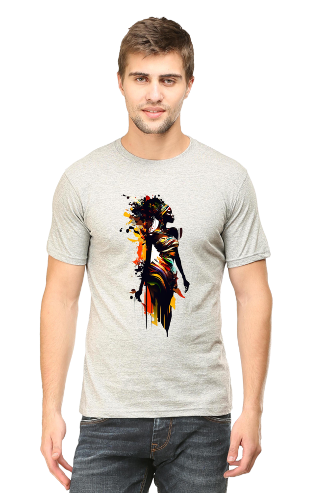 Lady Paint Art Printed T-Shirt