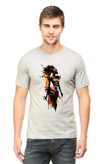 Lady Paint Art Printed T-Shirt