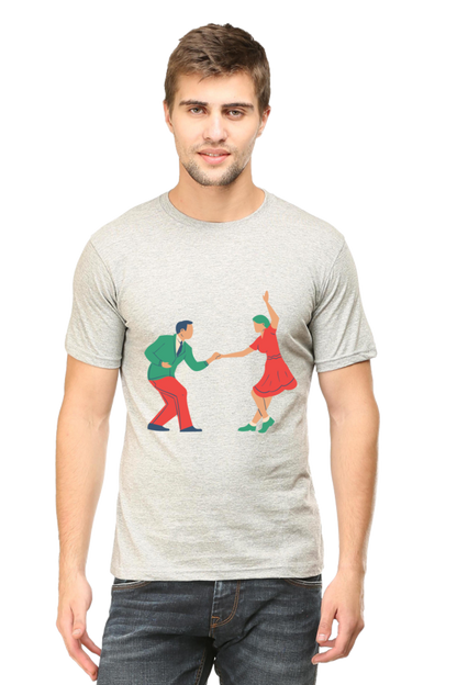 Dancing Couple Design Printed T-Shirt