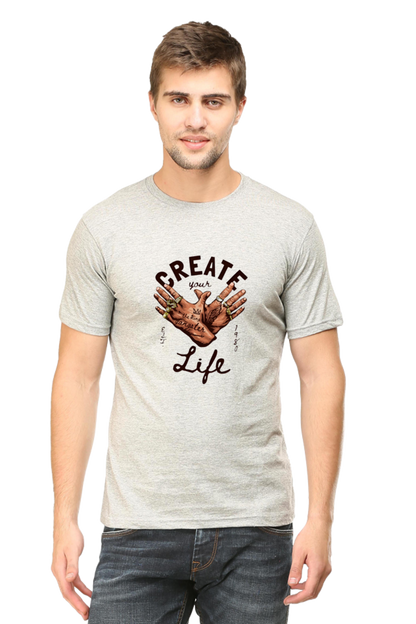 Create Your Life Art Printed Plus Size T-Shirt