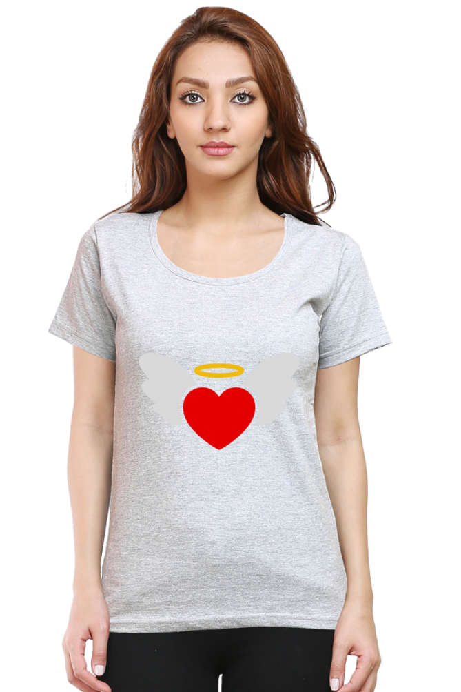 Heart Wings Half Sleeve Printed T-shirt