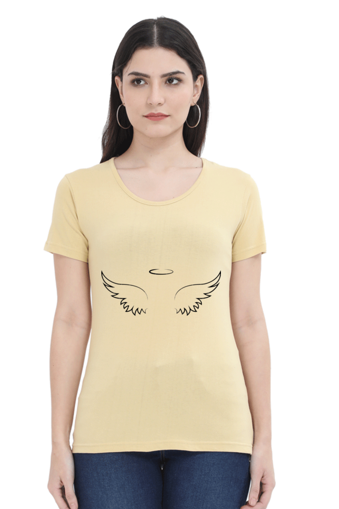 Celestial Wings Half Sleeve Printed T-shirt