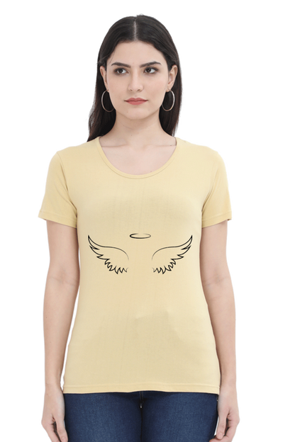 Celestial Wings Half Sleeve Printed T-shirt