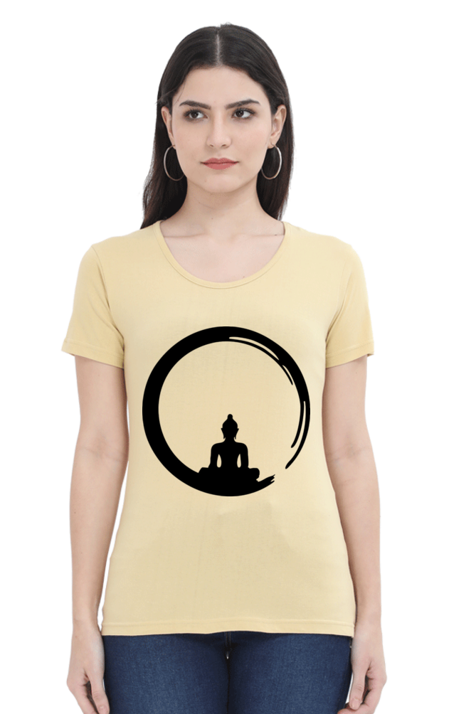 Ink Buddha Art Printed Half Sleeve T-Shirt