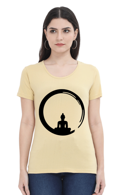 Ink Buddha Art Printed Half Sleeve T-Shirt