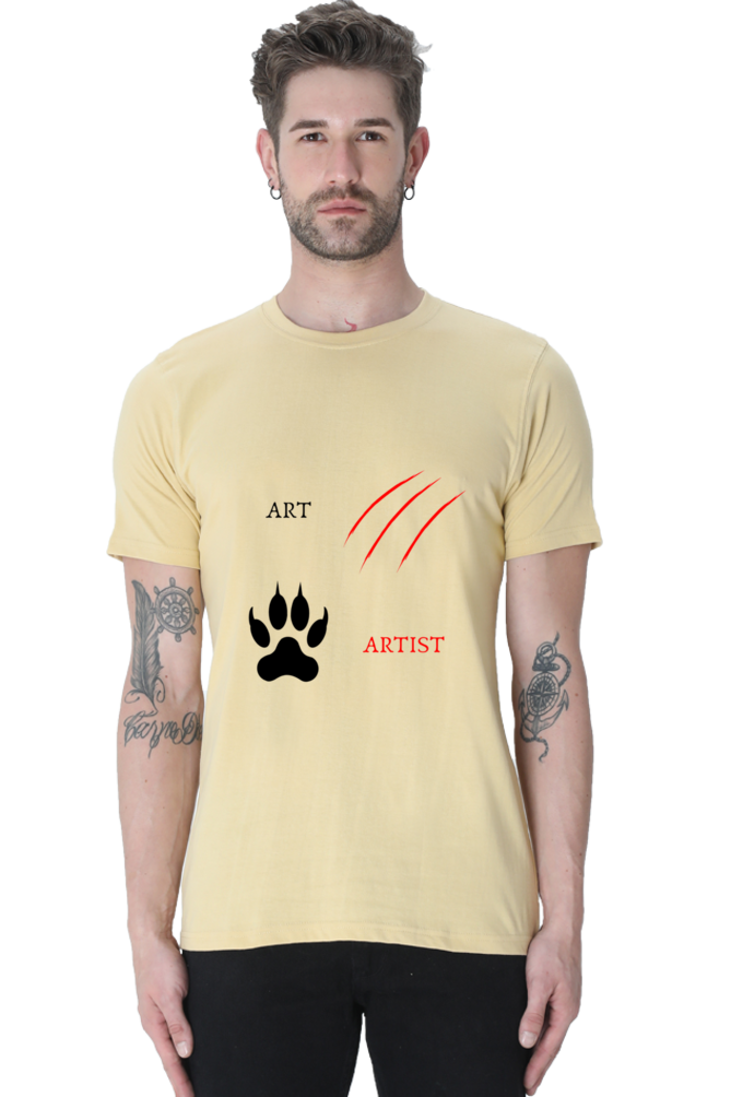 Lion Art & Artist Printed T-Shirt