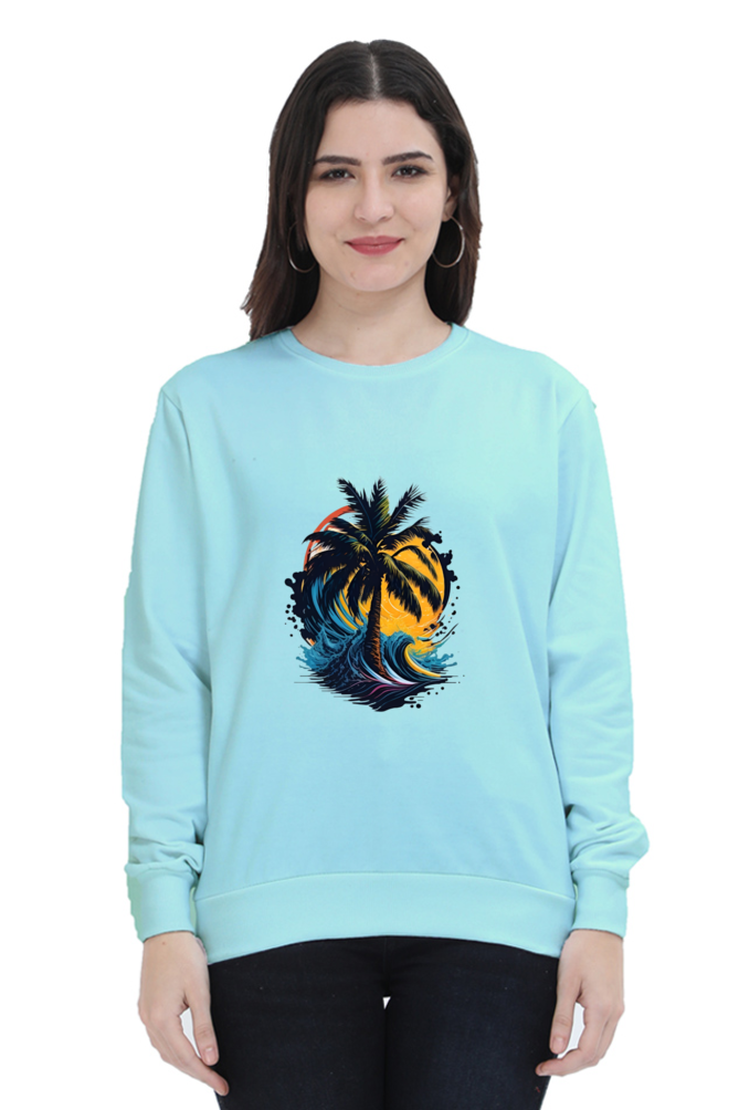 Beach Nature Art Printed Sweatshirt