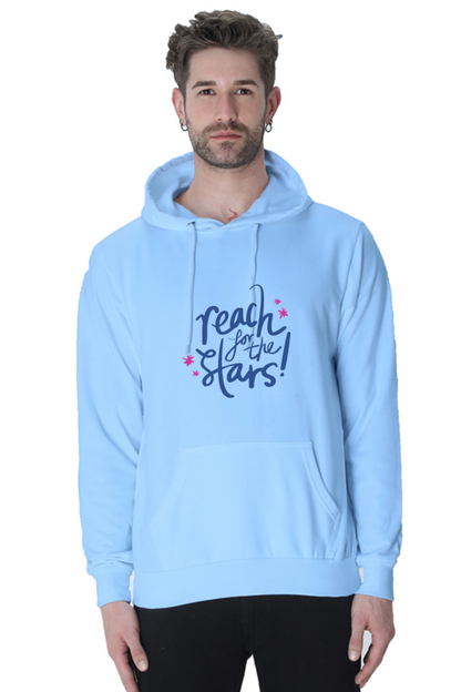 Reach Stars Printed Unisexual Hoodie Sweatshirt