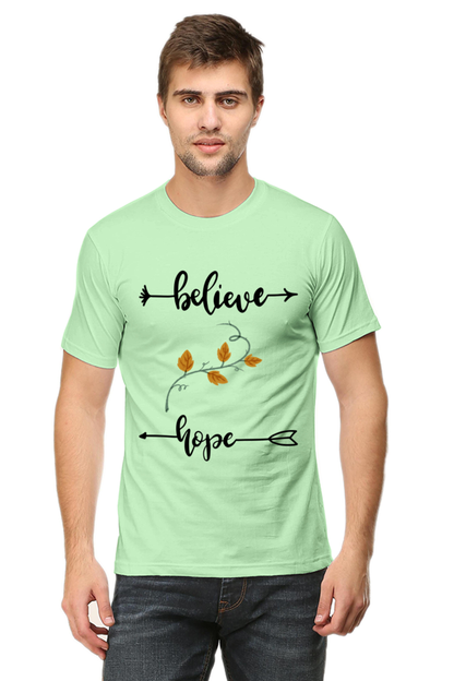 Believe & Hope Quote Printed T-Shirt