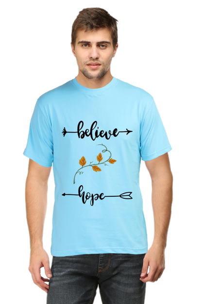 Believe & Hope Quote Printed T-Shirt