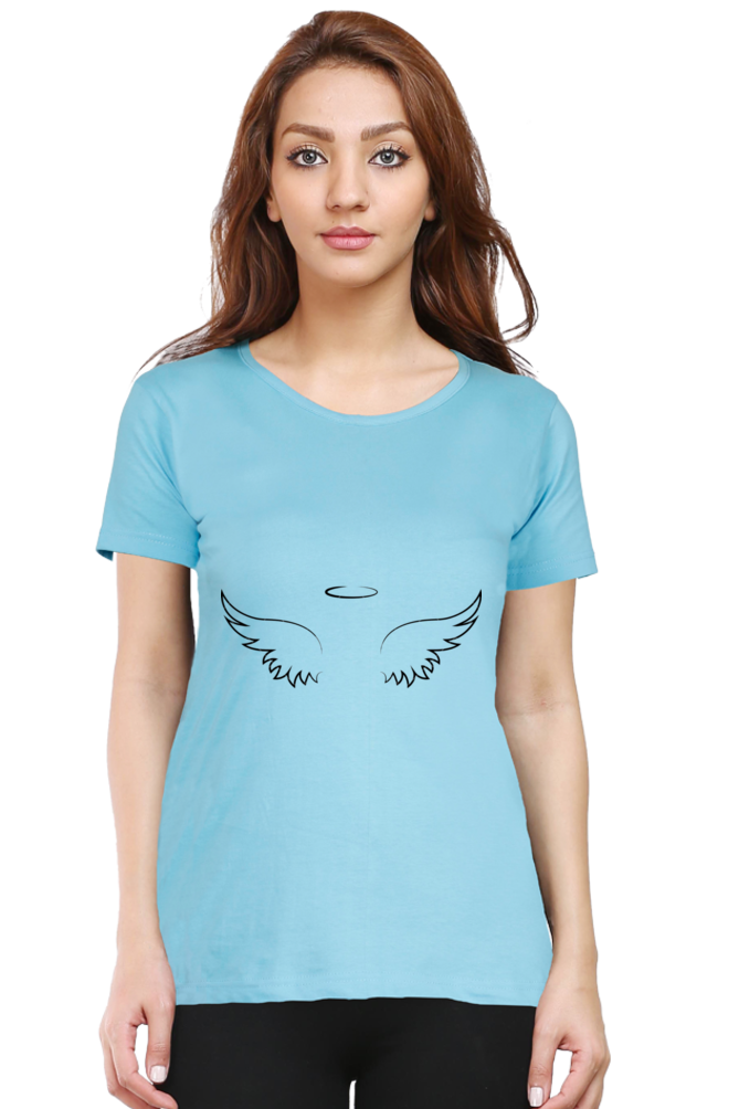 Celestial Wings Half Sleeve Printed T-shirt