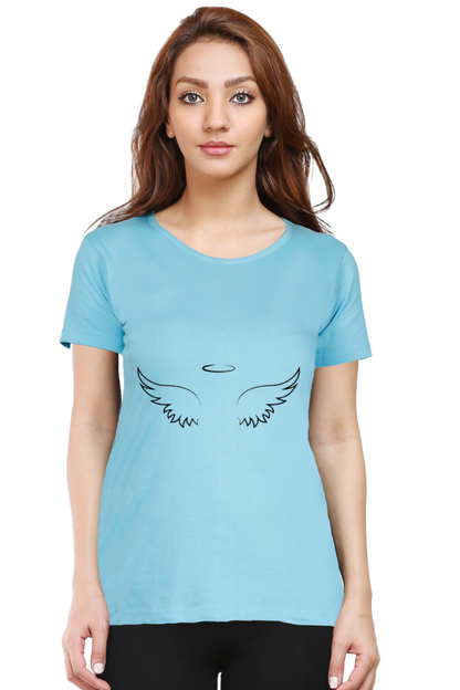 Celestial Wings Half Sleeve Printed T-shirt