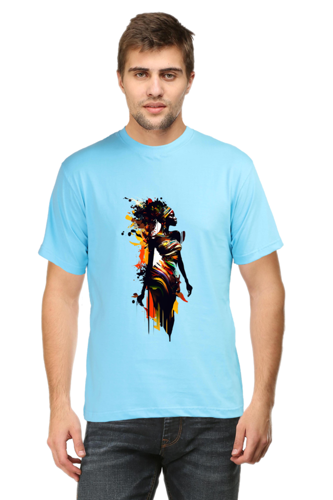 Lady Paint Art Printed T-Shirt