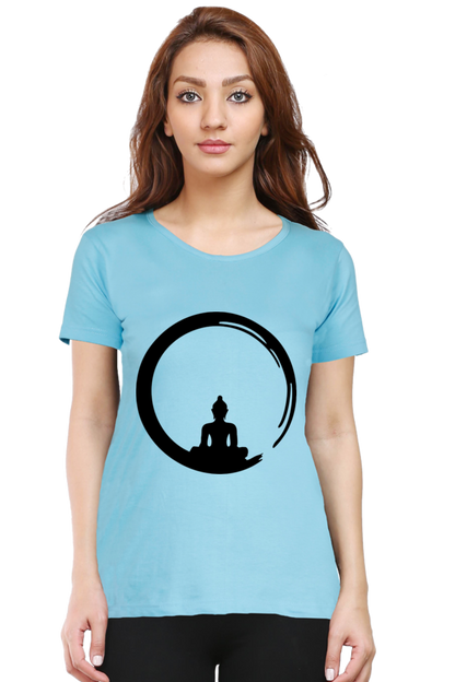 Ink Buddha Art Printed Half Sleeve T-Shirt