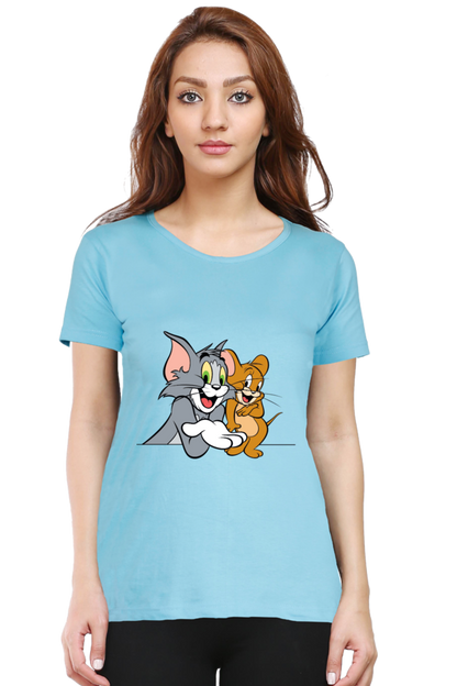 Tom & Jerry Hilarity Printed Half Sleeve T-Shirt