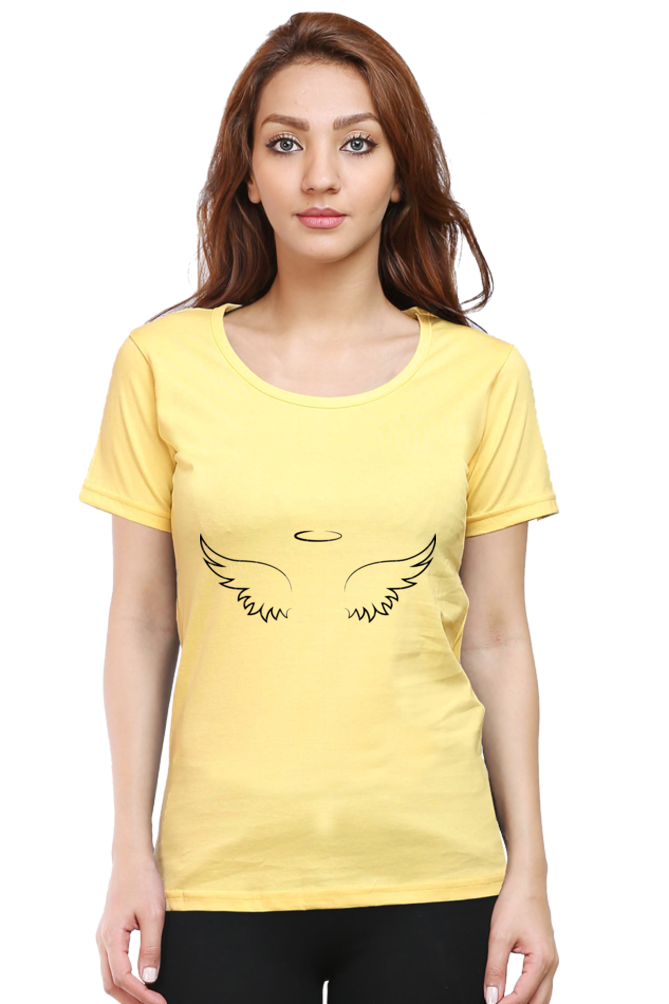 Celestial Wings Half Sleeve Printed T-shirt