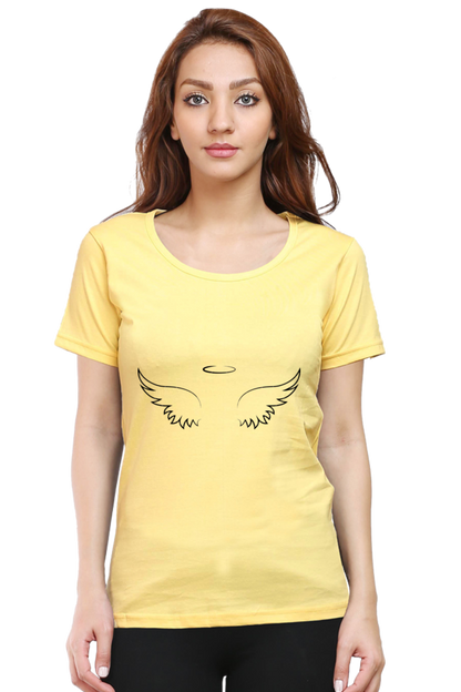 Celestial Wings Half Sleeve Printed T-shirt