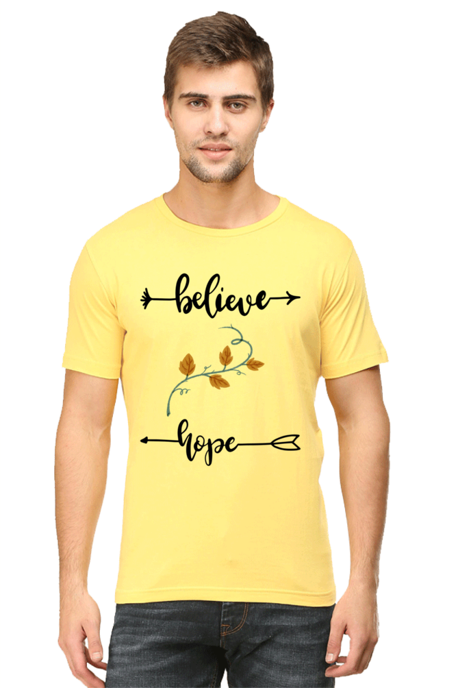 Believe & Hope Quote Printed T-Shirt