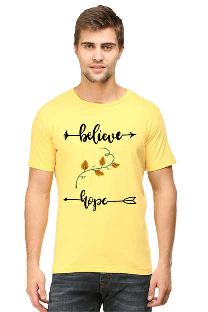 Believe & Hope Quote Printed T-Shirt