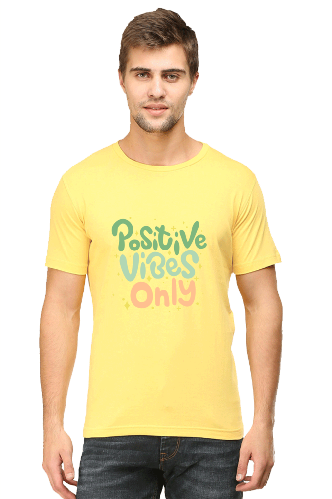 Positive Vibes Only Quote Printed T-Shirt