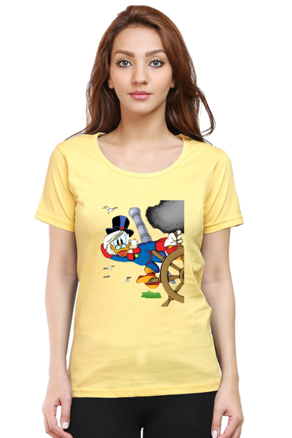 Ducktales Daze Design Half Sleeve Printed T-Shirt