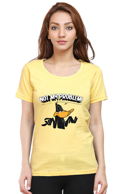 Not My Problem DuckTale Printed Half Sleeve T-Shirt