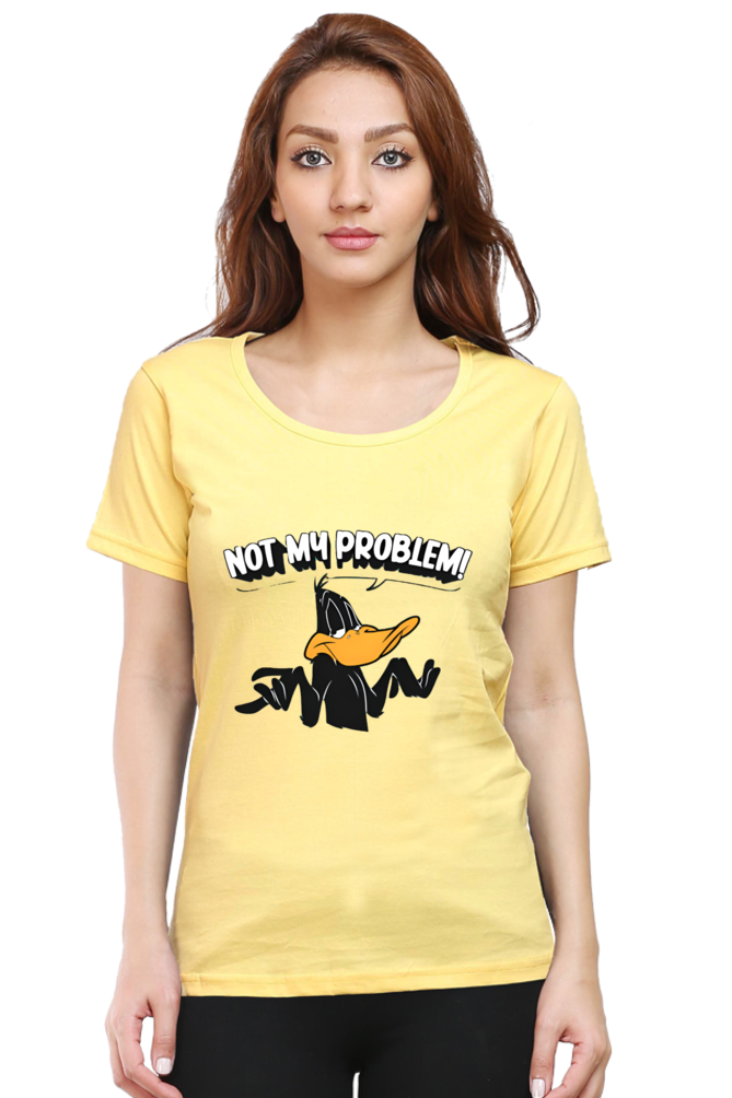 Not My Problem DuckTale Printed Half Sleeve T-Shirt