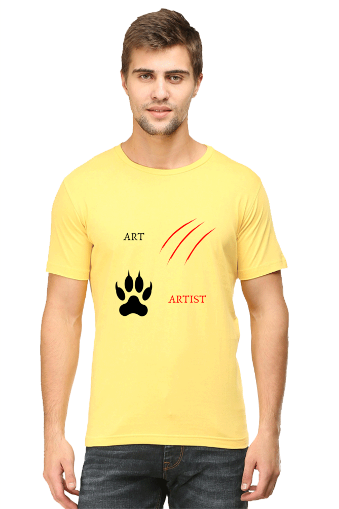 Lion Art & Artist Printed T-Shirt