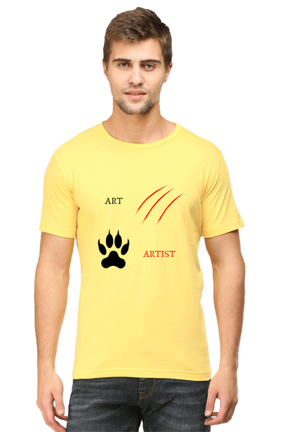 Lion Art & Artist Printed T-Shirt